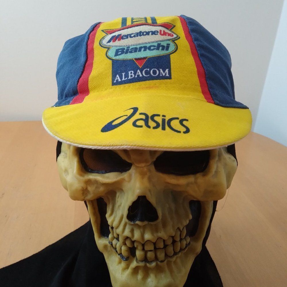 Asics Bianchi Mercatone Uno Albacom Cycling Hat Cap